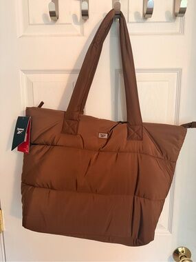 Reebok Chocolate Brown Quilted Tote